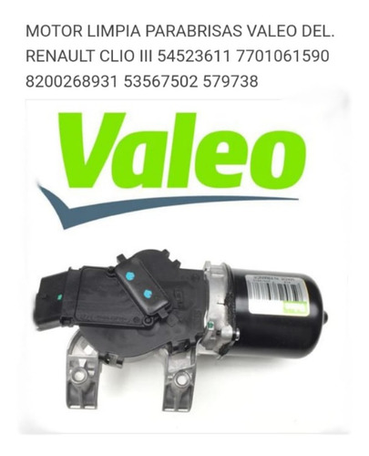 Motor Limpia Parabrisas Delantero Renault 