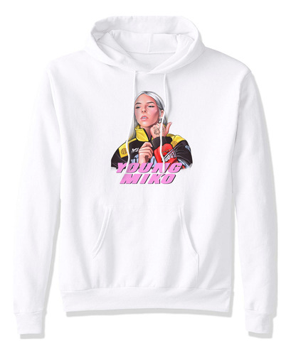 Sudadera Musica Trap Young Miko Kitty Lisa 8 Am Rostro Rosa