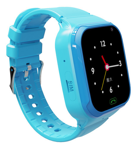 Reloj inteligente para niños, reloj inteligente 4G para niños con funda de color azul