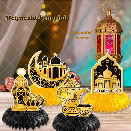 Decoración Moderna Con Diseño Dorado De Panal