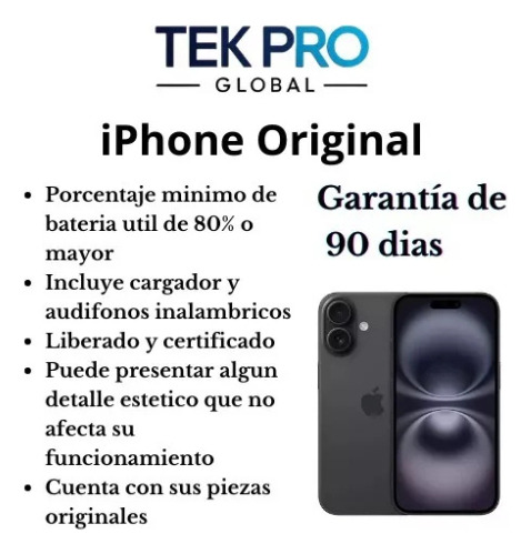 Apple iPhone 16 Pro Max De 256gb Esim Negro Titanio + Regalo (Reacondicionado)