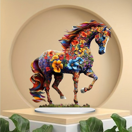Mesa De Fiesta Navideña D Con Decoración De Flores Y Caballo