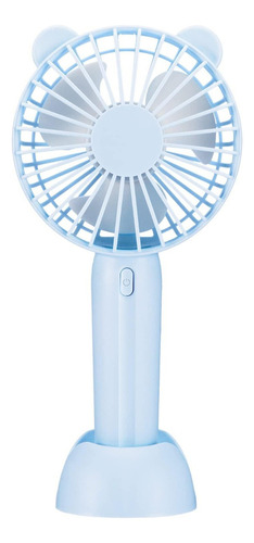 Mini Ventilador De Mão Portátil Recarregável Três Velocidade Cor Azul-celeste