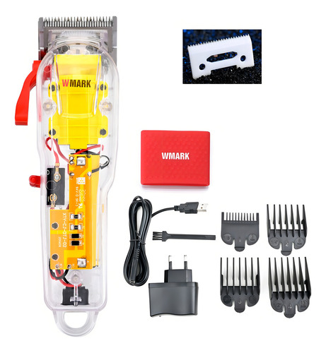 Maquina De Cabelo Transparente Wmark 108a Digital Led Cor 57070 110v/220v