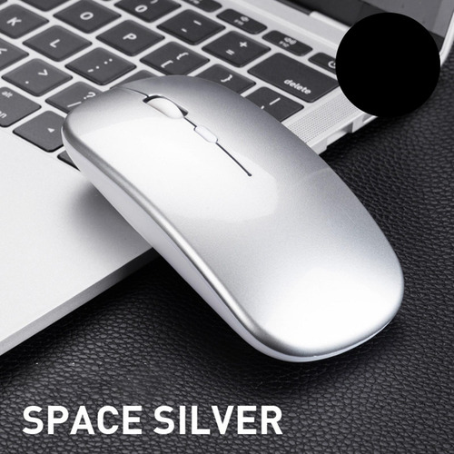 Ratón Inalámbrico 2.4g Bluetooth 5.0 Rgb Ligero, Plata