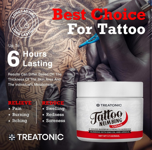 Treatonic - Crema Anestésica Para Tatuajes - 50 Ml
