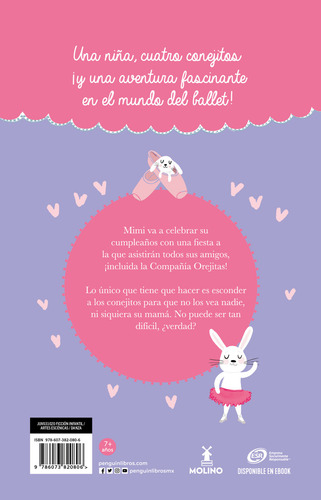 Ballet y tutús 3 - El cumpleaños de Mimi, de Reddy, Swapna. Ballet y tutús Editorial Molino, tapa blanda en español, 2022