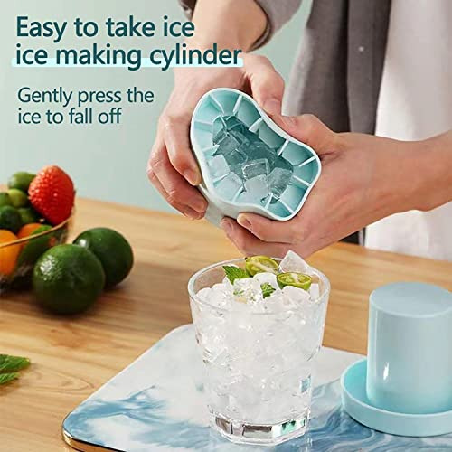 Molde Cilíndrico De Silicona Para Cubitos De Hielo, Nueva Má