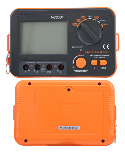 Medidor De Resistencia Ligero Vc60b+ Con Megóhmetro Y Alarma