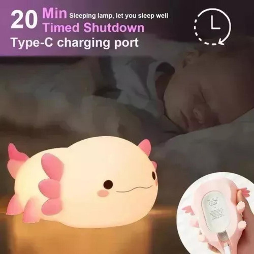 Ff Cute Night Light Axolotl Para Dormitorio Infantil