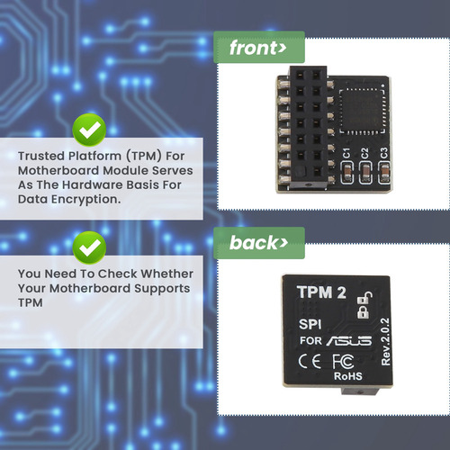 Módulo De Seguridad Tpm Tpm2.0 Para Asus Tpm Spi Parallel Tr