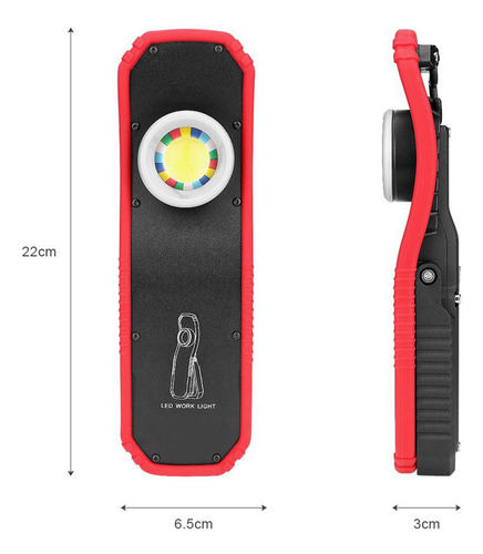Led Cob Linterna Magnética Camping Modos Altos-bajos
