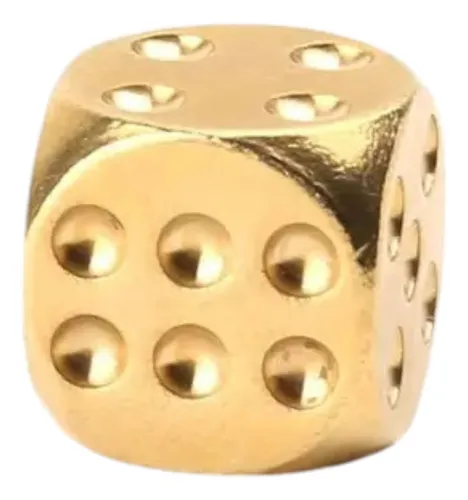 Dado Color Dorado Para Parques 6 Caras 