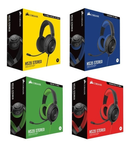 Audífono Gamer Corsair Hs35 Carbon Pc Ps4 Xbox One Switch