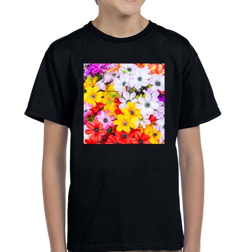 Remera De Niño Flores Floreada Colores Naturaleza M3