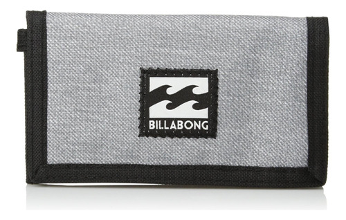 Billabong Cartera Triple Clásica Poliéster Hombre, Gris Uno