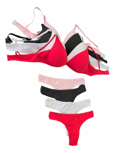 Pack X2 Conjunto Triangulo Soft Algodon Y Lycra Less