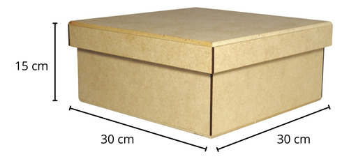 5 Cajas De Mdf 3 Mm 30x30x15 Cm