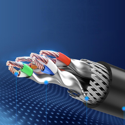 Cable Ethernet 40gbps 2000mhz Cat-8 Flat 28awg Cable Para 2m
