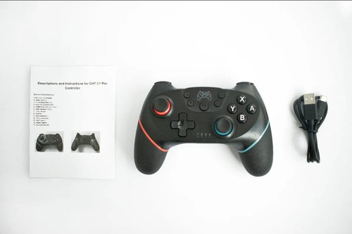 Controle Sw001 Wirelless Bluetooth Para Nintendo Switch -x12 Preto