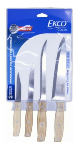 Ekco 94836 Set De Cuchillos, 4 Piezas Hechos De Acero