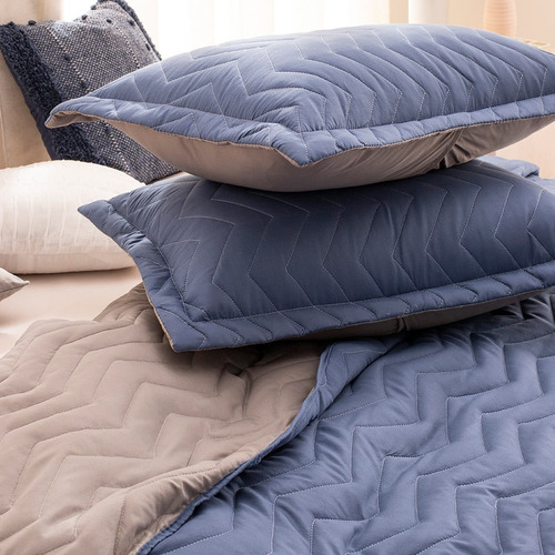 Imagen 5 de 9 de Cubrecama Cover 2 Plazas Reversible Liso Colores