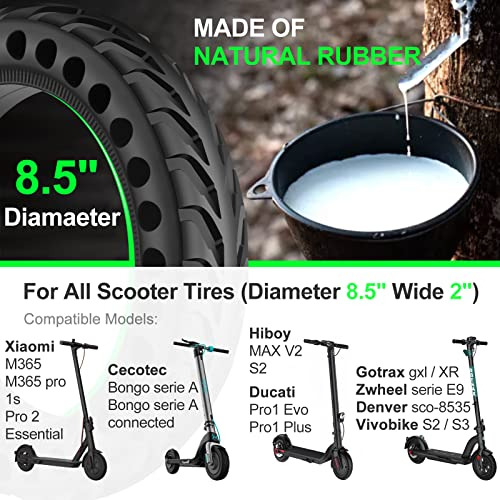 Neumático Sólido Compatible Con Xiaomi M365/gotrax Gxl V2, 8