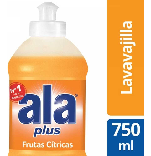 Detergente  Ala Plus Frutas Cítricas 750 Ml Cristalino