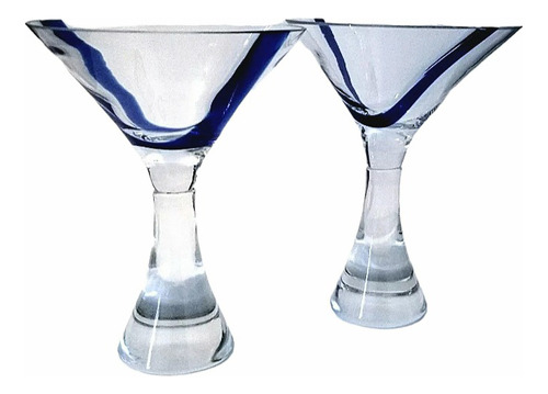 Copas De Cristal X2 Para Martini ,mariscos O Postres Italy