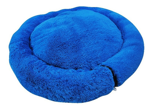 Cama Antiestrés Para Perro Chico 60cm Relajante Y Suave Color Azul Rey