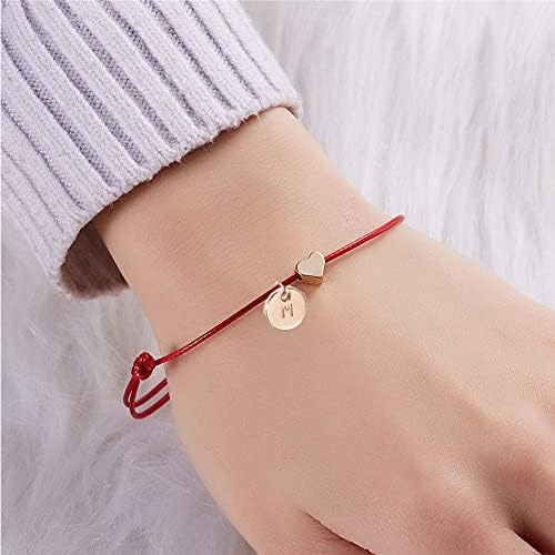 Pulsera Hifunny De 26 Letras K De Hilo Rojo, Pulsera Con Alf