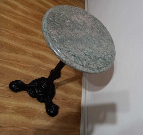 Mesa Auxiliar Fundicion De Hierro Y Marmol