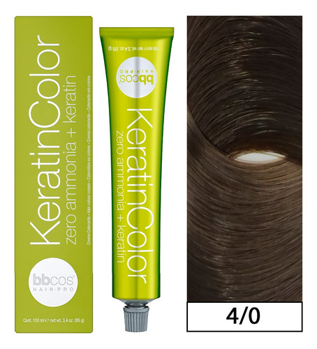 Tintura Keratincolor Sin Amoniaco Bbcos 4/0 100ml +oxidante