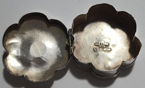 Antiguo Pastillero De Plata 925 Y Piedra Turquesa 754g Turquesa (Usado)