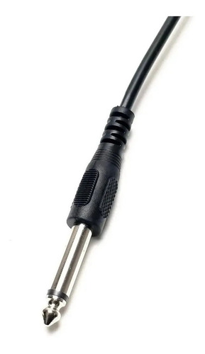 Microfone Dinâmico De Mão Com Fio Plug P10 1.5 Metros Pf-10 Cor Preto
