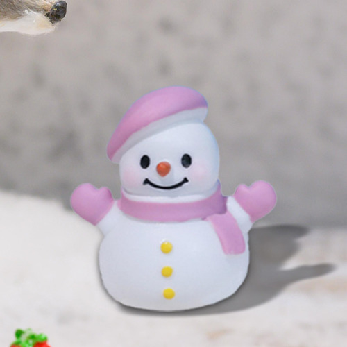 Micro Estatua De Muñeco De Nieve De Navidad, Estilo A