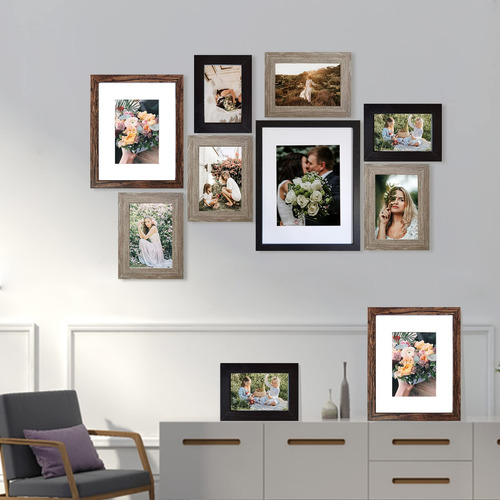 Set De 10 Marcos De Pared Con Forma De Galería, Diseño De Ga