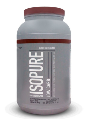 Proteina Isopure Low Carb Sabor Chocolate 3 Lbs Deslactosada