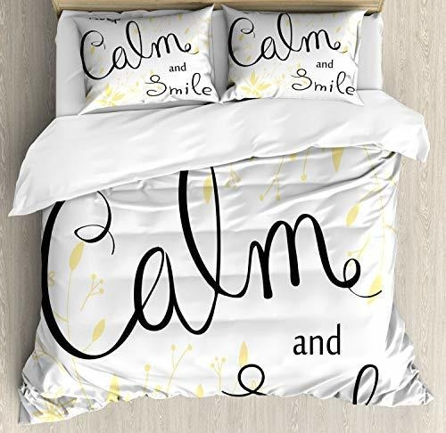 Fundas Para Edredones - Ambesonne Keep Calm Duvet Cover Set,