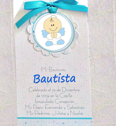 Estampita De  Bautismo. Diseños Originales.