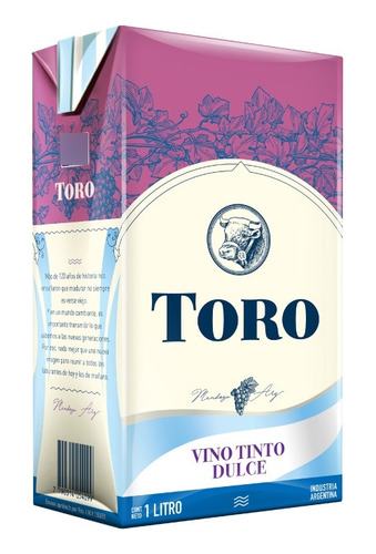Vino Toro Tetra Tinto Dulce X 12und X 1litro - Almacen Mingo