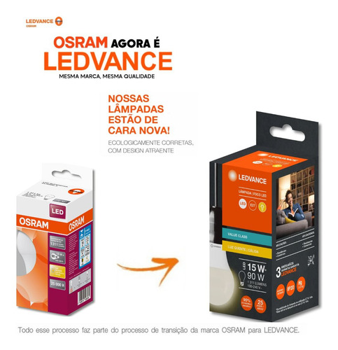 Kit 03 Lampadas Led Cla90 15w 4000k 1311lm Biv E27 - Osram