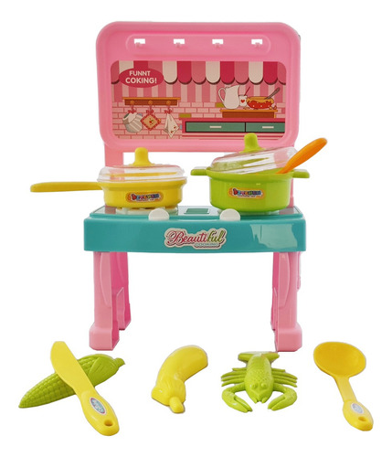 Cocinita Mini Chef Cocina Mas Accesorios Niña Niño Mvd Sport