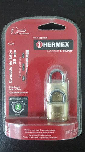 Candado Hermex Cl-20 / 20mm #43425