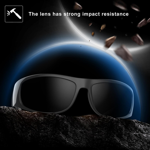Óculos De Sol Wiston Super Dark Wrap Around Uv400 Para Homen