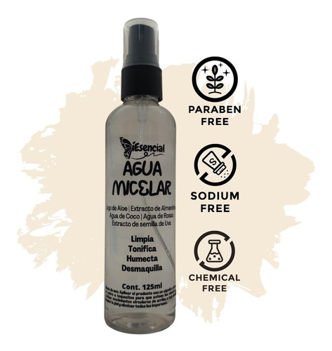 Agua Micelar Desmaquillante Natural 125ml