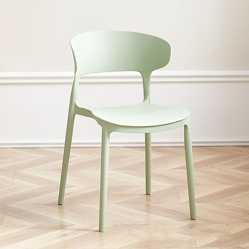 Set De 2 Sillas De Comedor Plástico Cielo - Cassias Liso Verde Claro Verde Claro