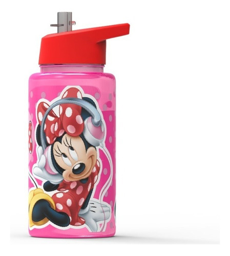 Botella Tapa Straw Top Disney Minnie Mickey Cars Princesas