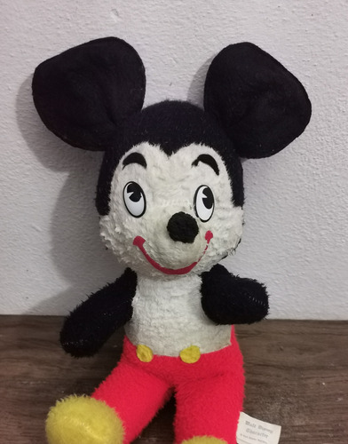 Mickey Mouse Peluche Felpa Antiguo De Los 60,s
