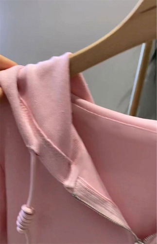 Sudadera Con Capucha De Manga Larga Para Mujer - Corte Ajust